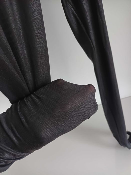 Legginsy getry S/M 36/38 z zapiętkani z zapiętkiem czarne Marilyn