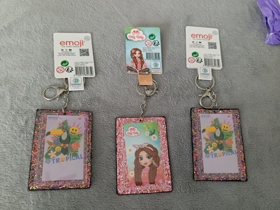 Breloki ozdobne brokatowe 3szt