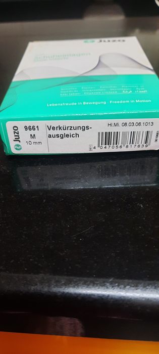 Palmilha silicone para altura 10mm