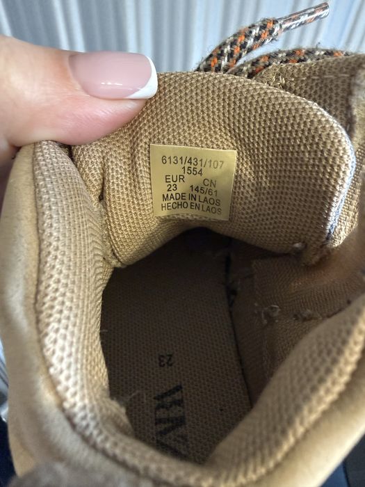 Дитячі ботінки кеди кросівки черевики Zara Зара розмір 23 оригінал