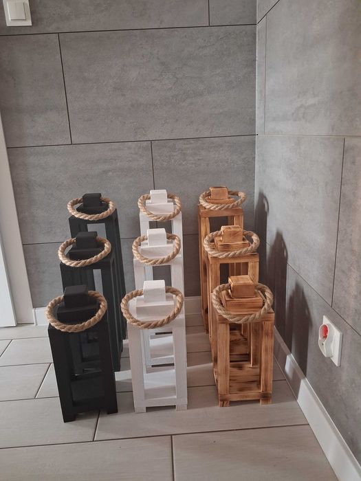 Latarenki drewniane + GRATIS