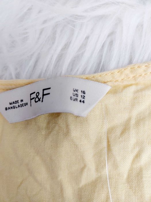Sukienka zolta na lato len wiskoza ff 2xl xl l m