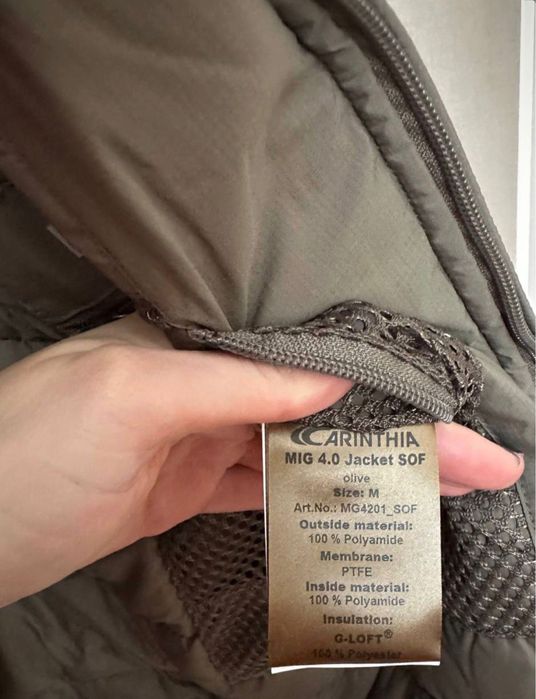 Куртка Carinthia SOF MIG 4.0 Jacket оливкова M