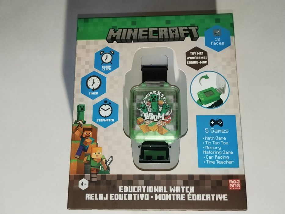 Minecraft zegarek dziecięcy z grami