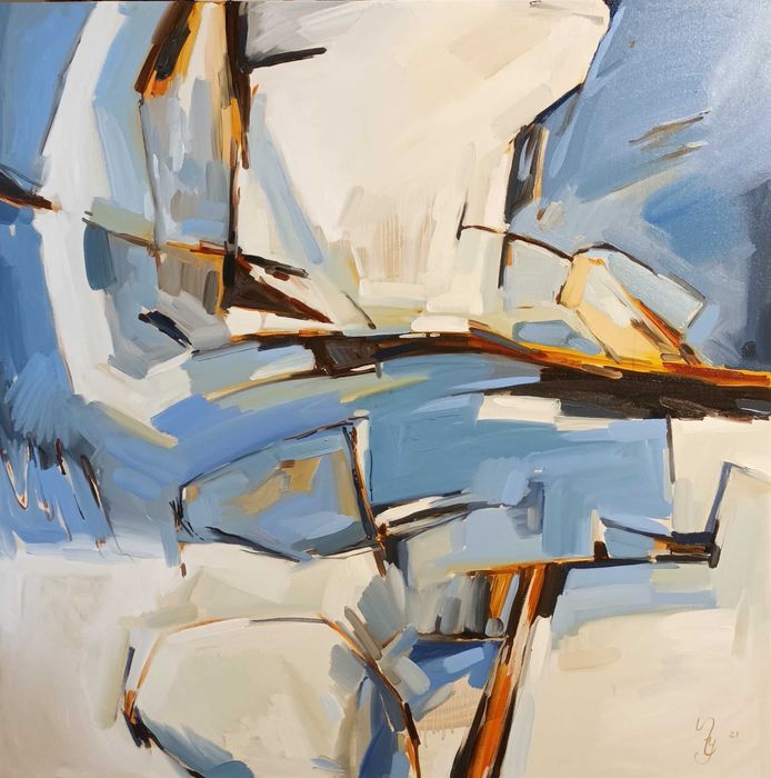 Quadro " Abstracto " 80x80cm,  oleo sobre tela.