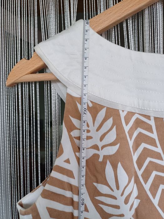 Vestido da Blanco, branco e bege, com motivos geométricos (36)