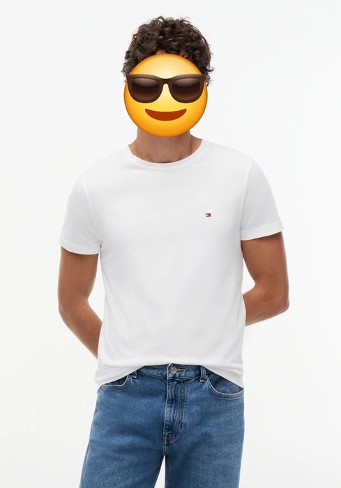 Męski bialy t-shirt Tommy Hilfiger roz.xs