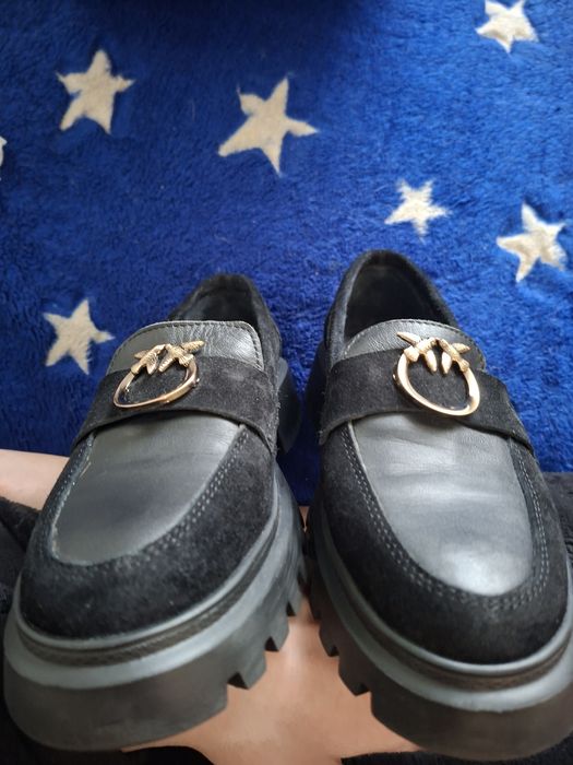 Лофери пінко шкіряні замшею жіночі