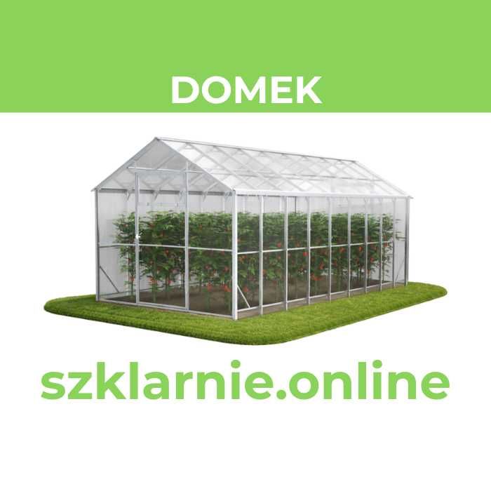 Szklarnia z poliwęglanu DOMEK 2.5m / DOMEK PLUS 3m / proste ściany | profil 40×20 | 4mm / 5mm / 6mm