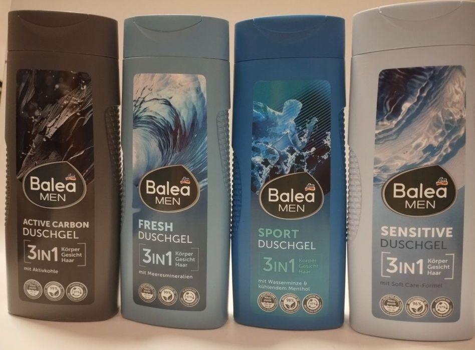 Balea 4 x 300 ml żel pod prysznic dla mężczyzn
