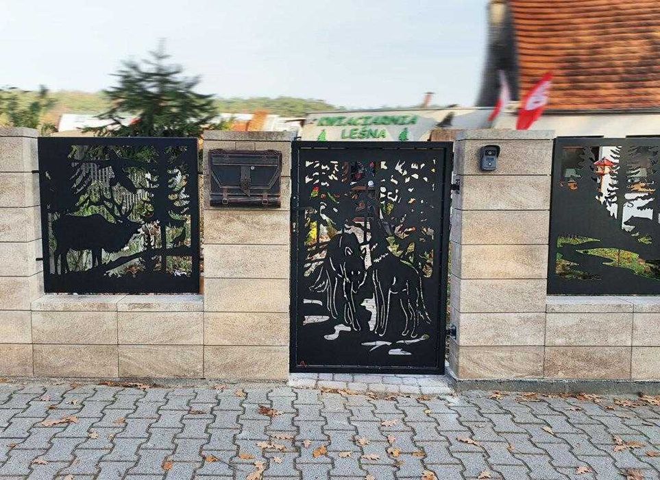 Nowoczesne panele- balustrady CNC -bramy wjazdowe-kompletne ogrodzenia