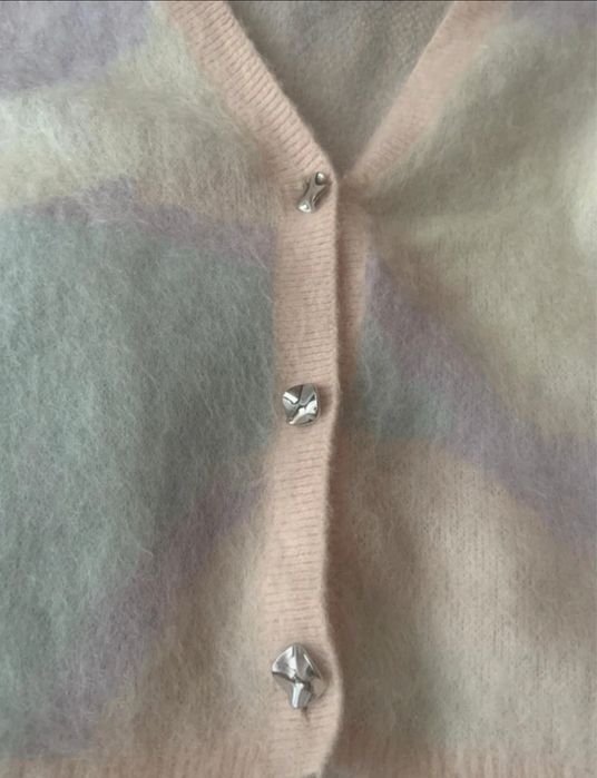 Sweter kardigan H&M HM moher welna L 40