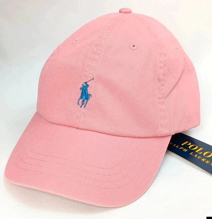 Polo Ralph Lauren Czapka Damska Różowa Bawełna Logo Oryginalna Nowa