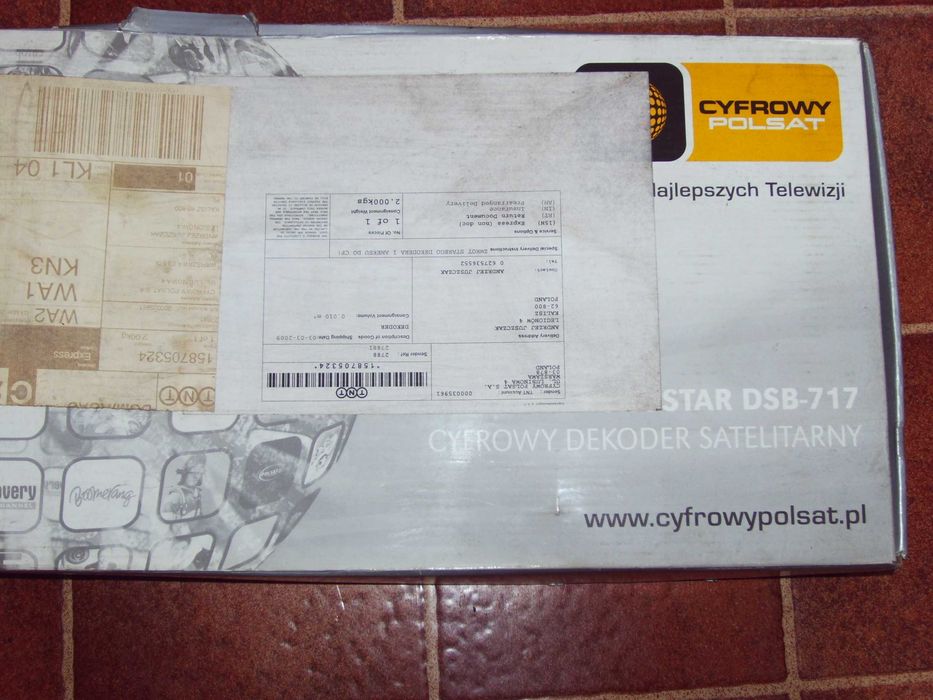 Dekoder  z Cyfrowego Polsatu  ECHOSTAR DSB  717