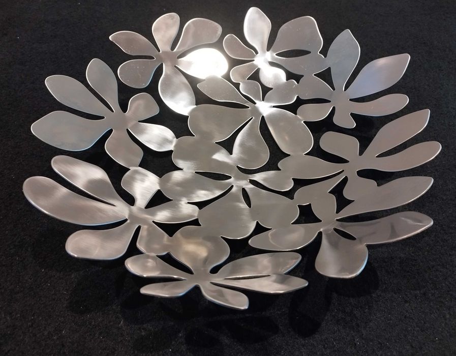 Fruteira de Metal Prateado