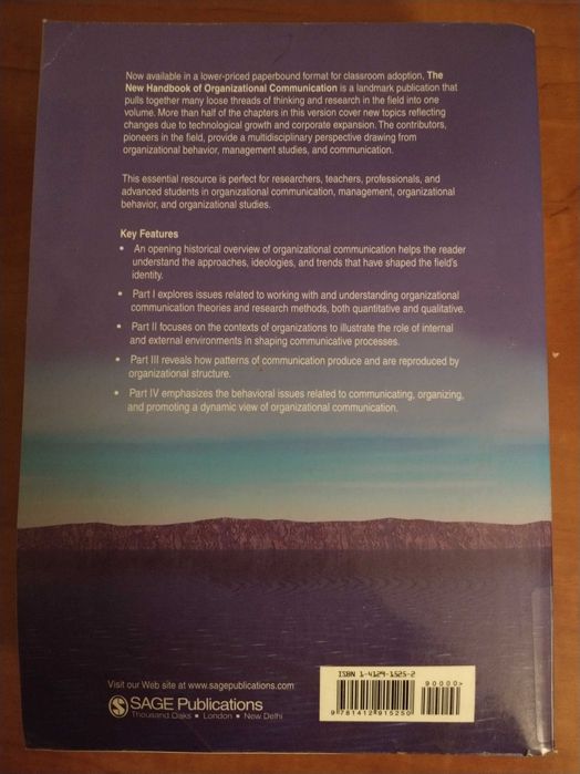 Livro The New Handbook of Organizational Communication