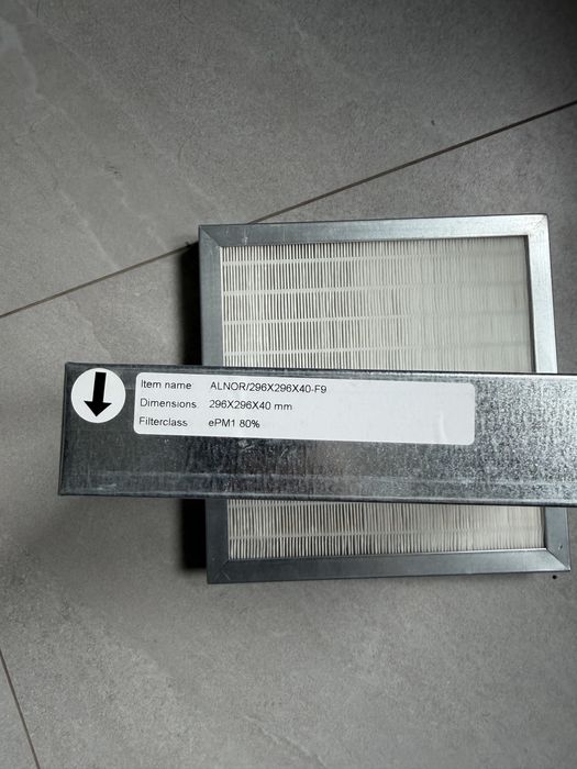 Filtr F9 296x296x40mm Mocarz 250mm