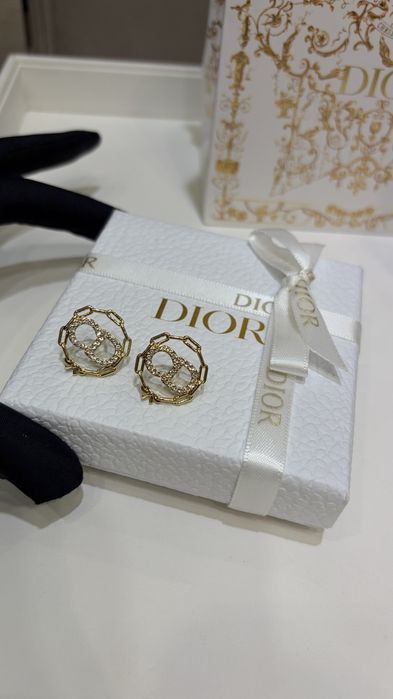 DIOR® Luksusowe kolczyki CD® ekskluzywna biżuteria kolczyki