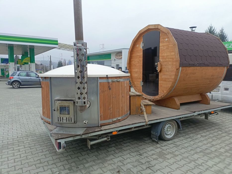 Wynajem mobilnej bali jacuzzi i sauny