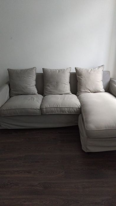 Sofa tecido 3 lugares chaise longue