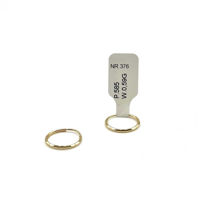 NOWE Złote Kolczyki W. 0.59g, P.585, NR376 KRZY