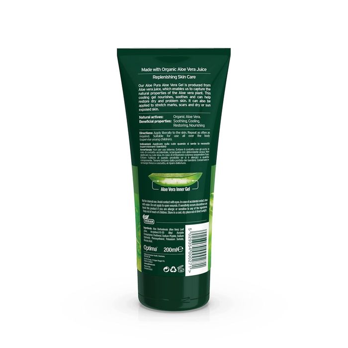 aloe pura żel aloesowy bio 200ml naturalny kojący i chłodzący