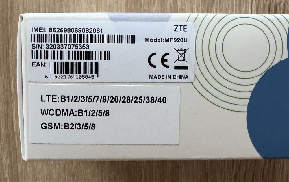 4g роутер ZTE MF920U