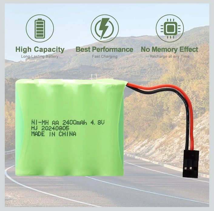 Akumulator RC NiMH 2 szt. 4,8 V 2400 mAh ze złączami Hitec/SM 2P