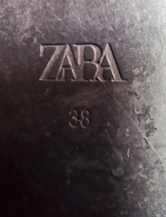 Botas cano Alto Pele Preto Senhora 38 Zara