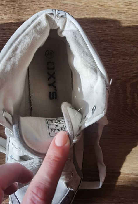 Buty 40 trampki do jeansów wysokie białe jak Big Star