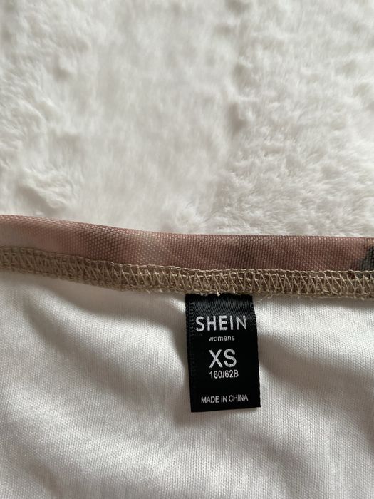 Krótka spódniczka w aniołki XS 34 S 36 shein mesh