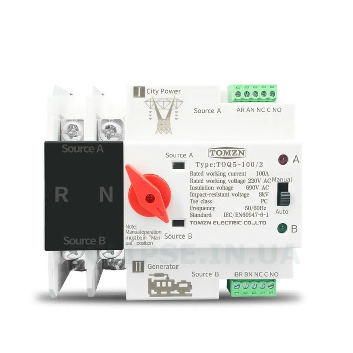 АВР Tomzn, Taxnele, 2p, 4p, 25-125 ампер