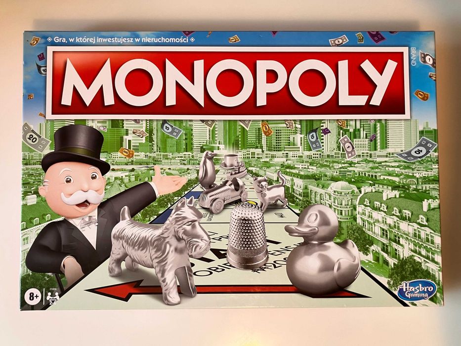 Monopoly Classic Hasbro – kompletna, stan bardzo dobry, użyta 4 razy