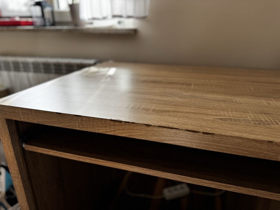 Biurko dąb sonoma + biel