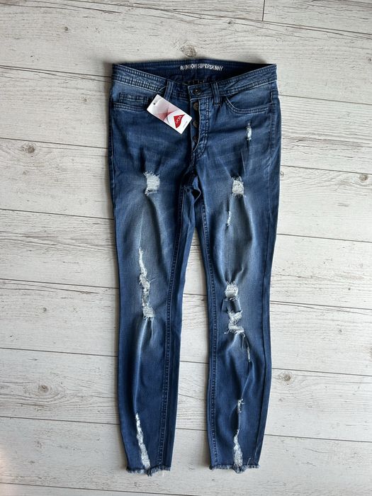 Spodnie jeansy nowe przecietane r 36 S