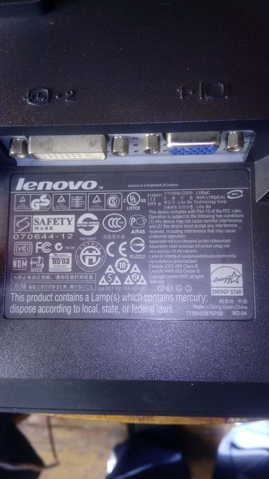 Monitor Lenovo Think Vision 19''