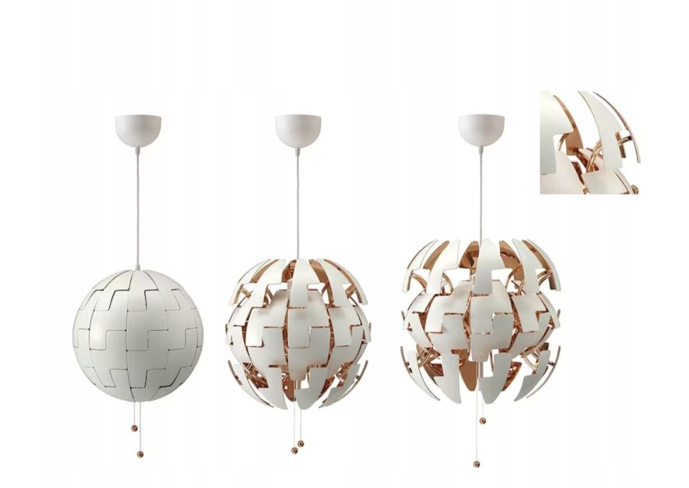 Lampa sufitowa wisząca Ikea ecru