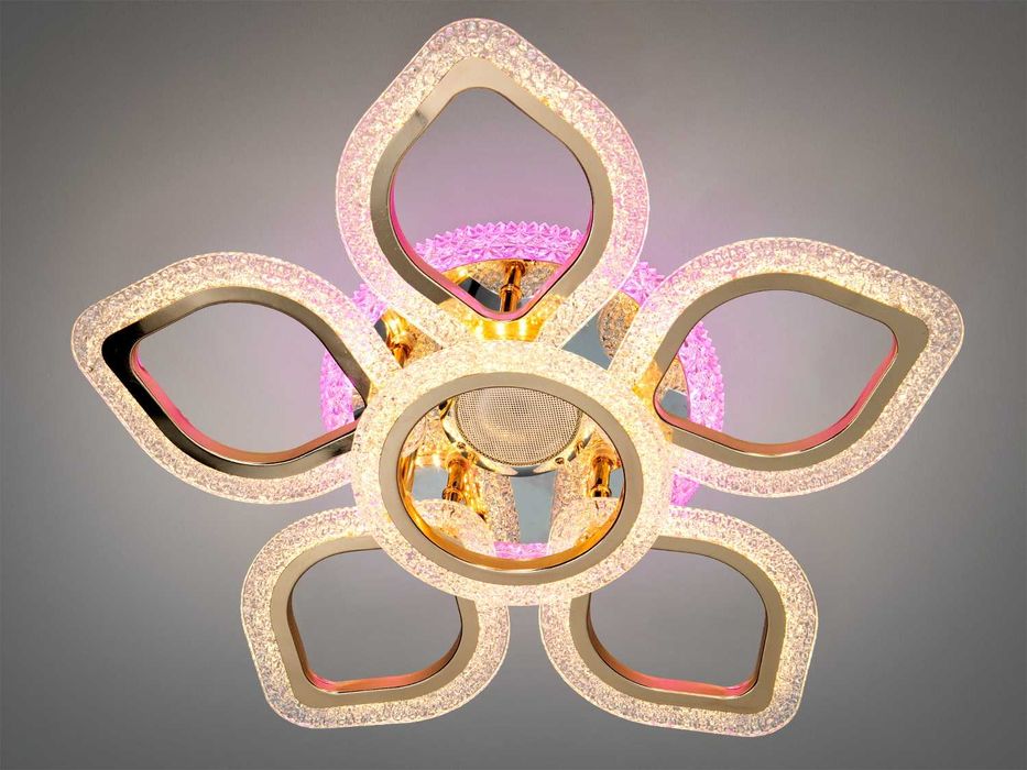 Стельова люстра з диммером, підсвічуванням і MP3, 55W