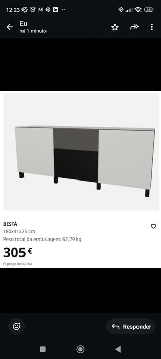Aparador BESTA - IKEA - como novo.