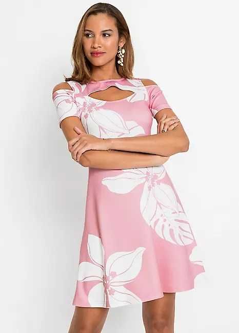 8_2_25 BODYFLIRT różowa z wycięciami  36 / 38