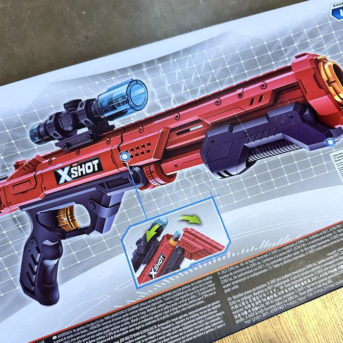 Скорострільний бластер zuru x-shot red excel hawk eye та 16 патронів