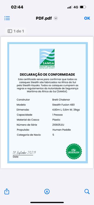 Kayak Pesca Stealth Kayak Fusion 480