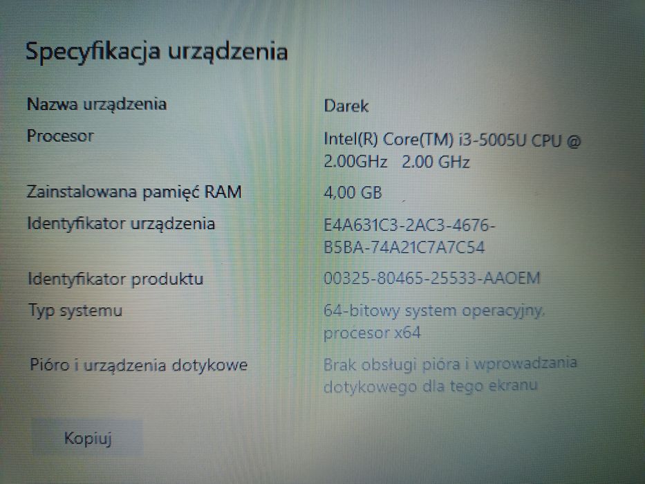 Laptop 15" Lenovo