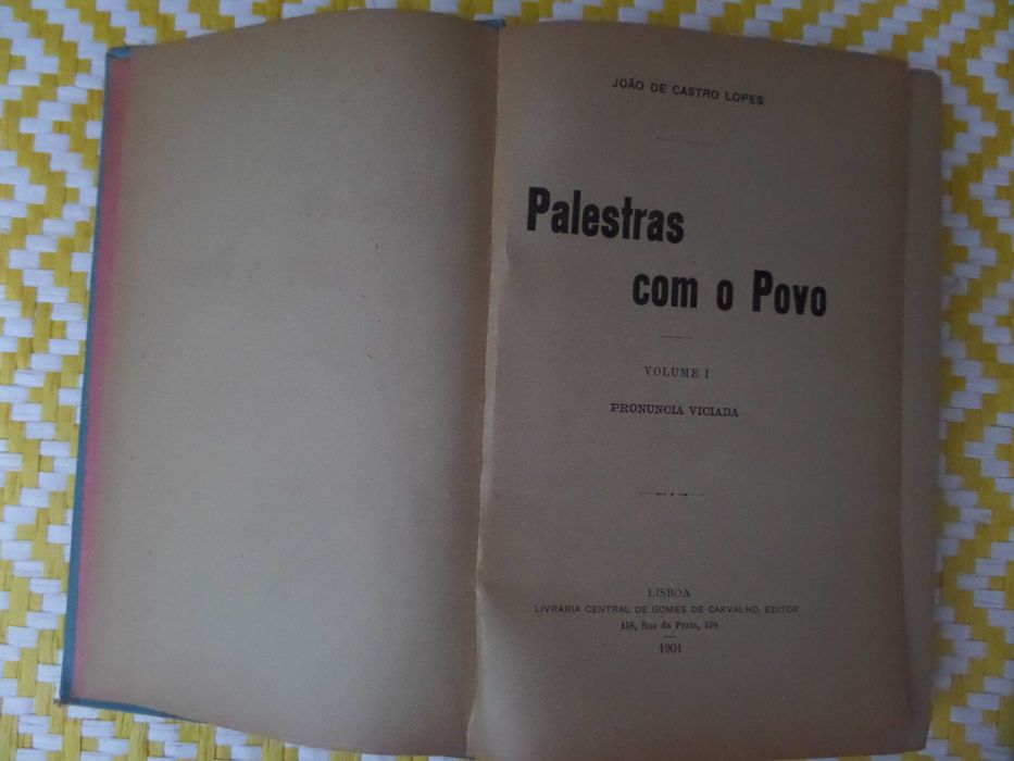 PALESTRAS COM O POVO
Vol. I- Pronúncia viciada
J. Castro Lopes