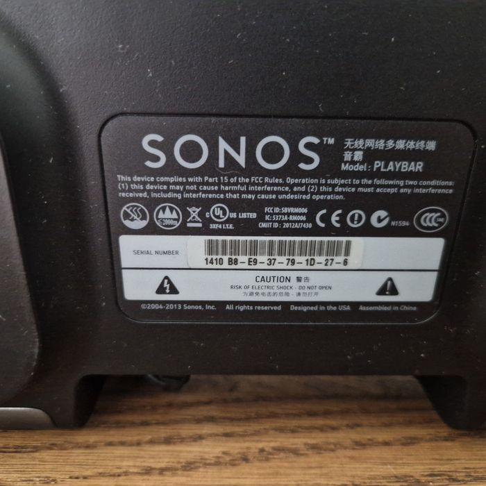 SONOS      playbar