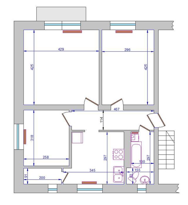3 pokoje, 59,80 m² – Komorniki, garaż i dwie piwnice