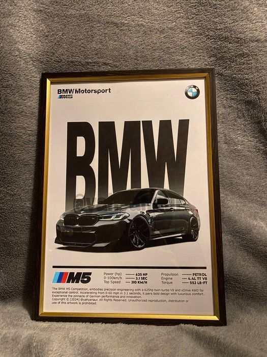 Постери з машинами | Декор | Картина з машинами | БМВ М5 | Порш 911 |