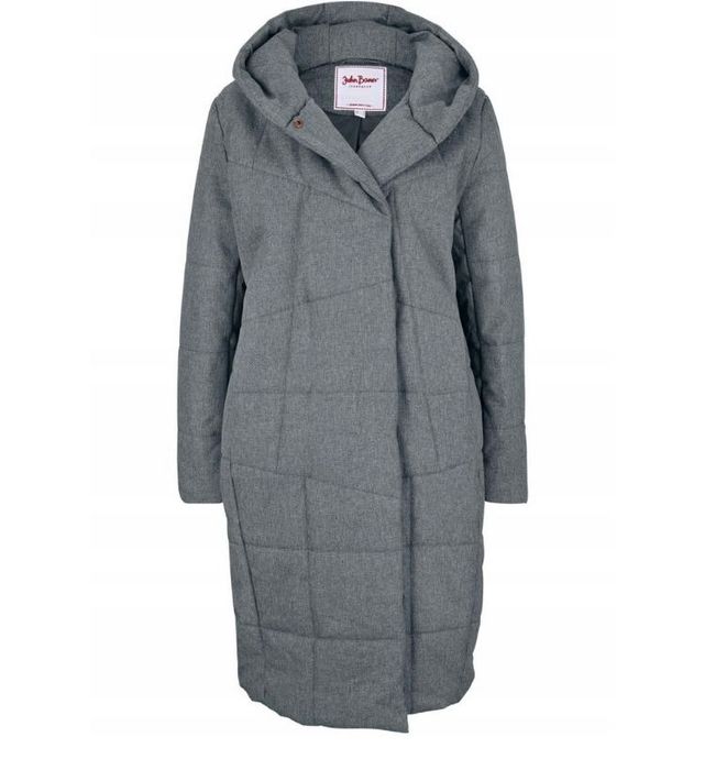 Płaszcz NOWY 50 52 damski Bonprix pikowany z kapturem zatrzaski duży