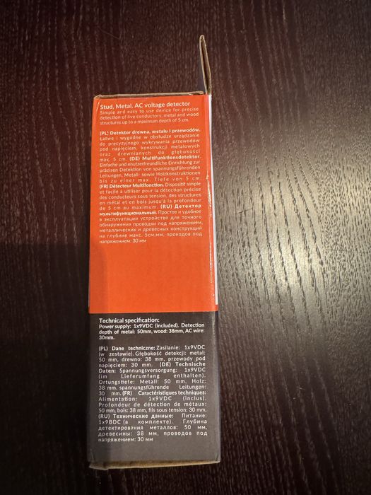 Detektor wykrywacz przewodów, drewna i metalu 3w1  VIRONE