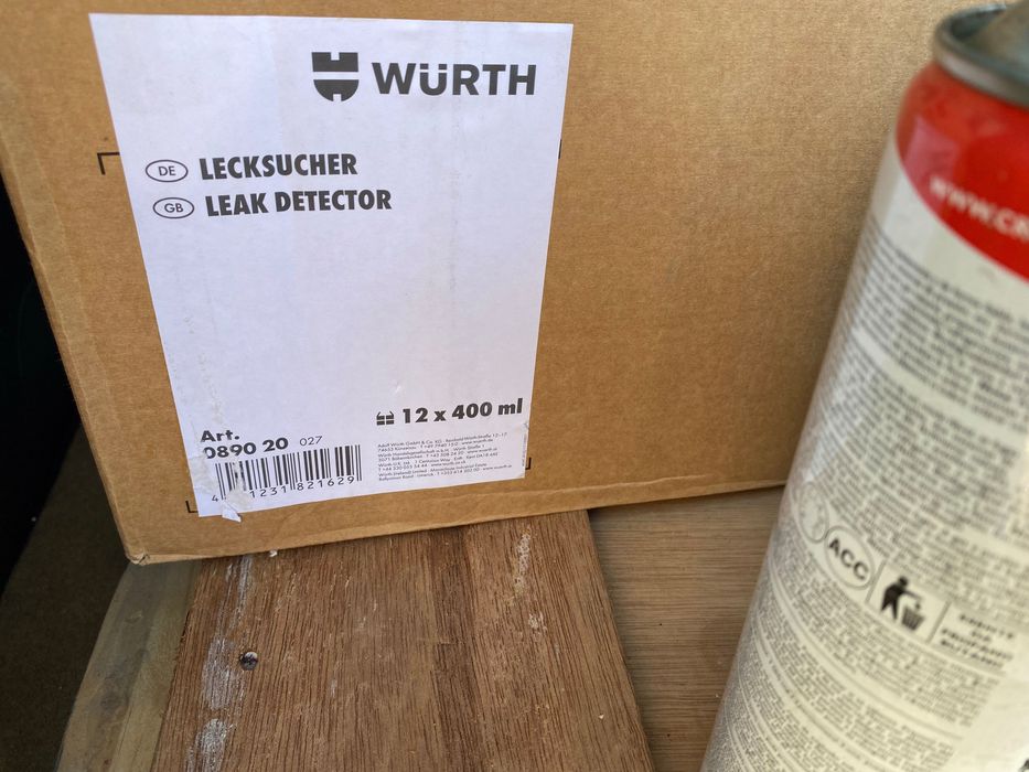 Spray detector de fugas Wurth e CRC - Novo